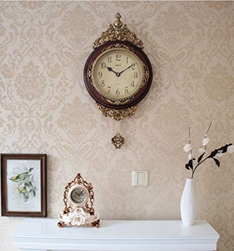 SHISEDECO 29.5" Large Vintage Antique Grandfather Pendulum WallClock,BrownB - Image 3