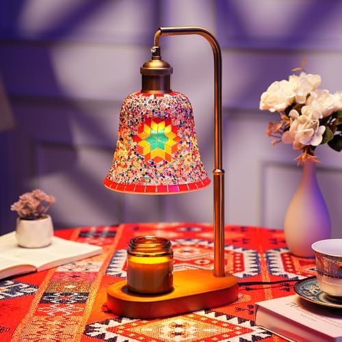 Turkish Mosaic Candle Warmer Lamp, Tiffany Style Wax Melt Warmer,Multicolor by YourVisionOurPrecision
