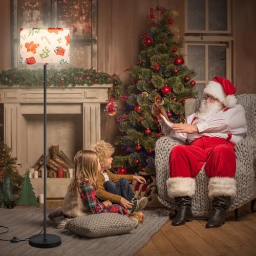 Ambimall 60'' Modern Floor Lamp with Shade, Tall Lamps for Living Room, Bedroom, Office, Dining Room, Christmas Decoration Lampshade(Without Bulb) - Image 5