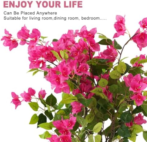 Artificial Bougainvillea Tree 2 Pack, 3FT Pink Faux Flowering Plant - Image 5