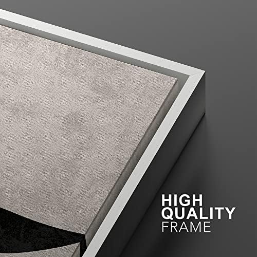 SIGNWIN Framed Canvas Print Wall Art Set Mid-Century Black Polygon Variety Abstract Shapes Illustrations Modern Art Decorative Contemporary for Living Room, Bedroom, Office - 16"" x24 x2 White - Image 4