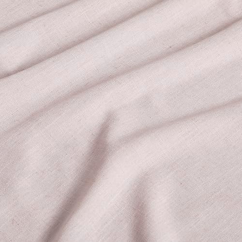 Vision Home Soft Pink Pinch Pleated Full Blackout Curtains Linen Blended Room Darkening Window Panels 90 inch for Living Room Bedroom Thermal Insulated Pinch Pleat Drapes with Hooks 60" Wx90 Lx1 - Image 6