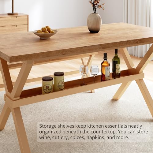 HIPIHOM Dining Table Set for 4,Kitchen Table with Dining Chairs - Image 5
