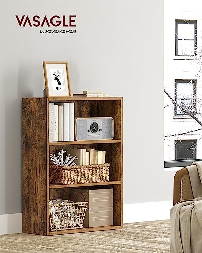 VASAGLE Set of 2 Bookshelves, 3-Tier Open, 23.6 Inches Wide - Image 2