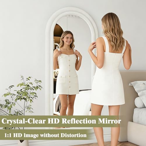 Koonmi 56"x24" Arched Full Length Mirror, Floor Mirror with Stand - Image 5