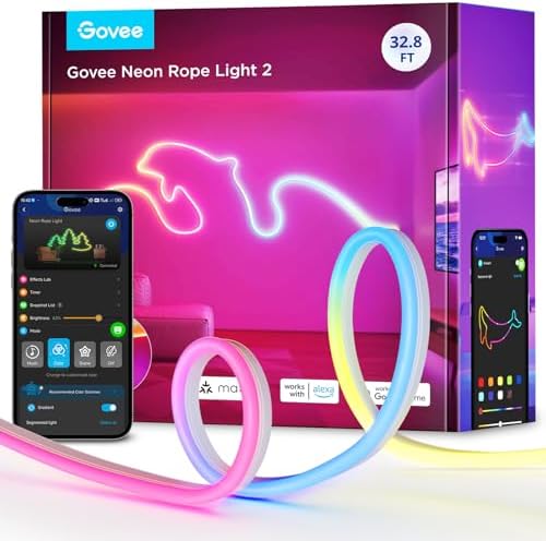 Govee RGBIC Neon Lights 32.8ft Works with Matter, Alexa, Google Assistant by Unknown