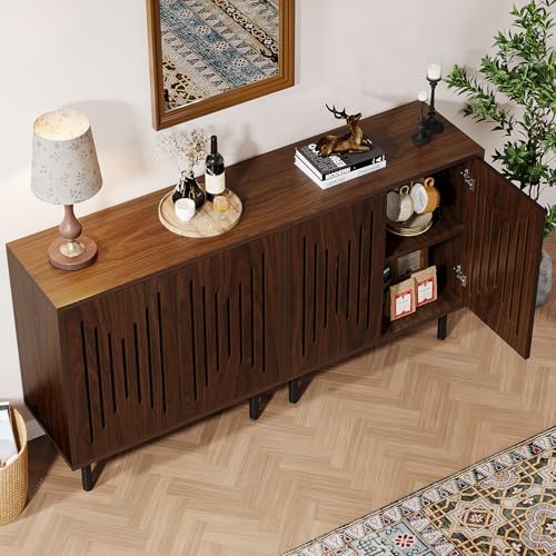Tribesigns Set of 2 Sideboard Buffet with Storage, 59" Sideboard Cabinet - Image 5