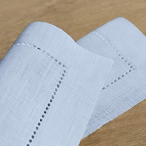 Solino Home 100% Pure Linen Cocktail Napkins Sky Blue, 6 x 6 in, Set of 12 - Image 3