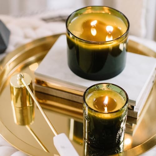 Thymes Frasier Fir Scented Candles for Home Decor – Green Heritage Holiday Candle – Notes of Siberian Fir Needles, Cedarwood & Sandalwood – Luxury Home Fragrance Gifts for Women & Men (3-Wick, 17 oz) - Image 6