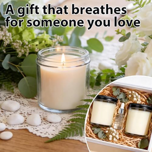 24 PCS 4oz Eucalyptus Scented White Soy Wax Candles | Calming Home Fragrance Gift Set | Bulk Warm Cozy Favors for Weddings, Housewarmings, Holiday Parties - Image 4
