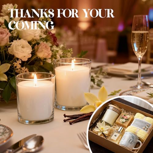 12 PCS 6oz Vanilla Scented Candles Set, Creamy Soy Wax Candles | Warm & Cozy Home Fragrance, Bulk Gift Box for Wedding, Holiday, Party Favors and Decor - Image 3