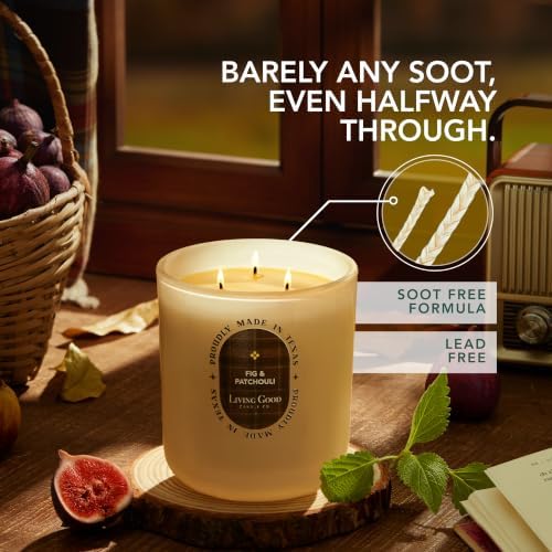 Fig & Patchouli Beeswax Candle, Green Fig & Earthy Patchouli, 90+ Hr Burn - Image 3