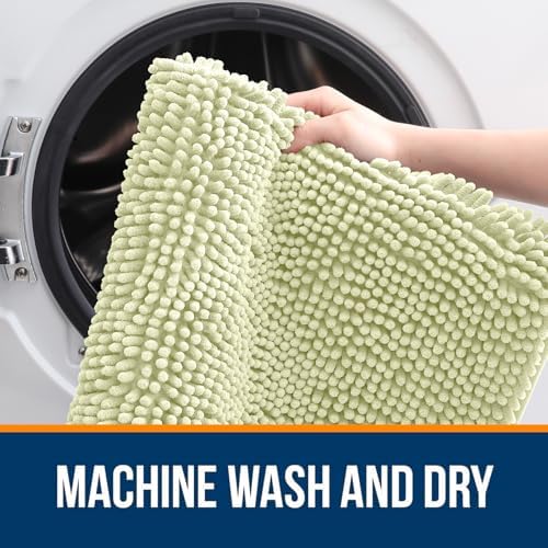 OLANLY Bathroom Runner Rugs 40x24, Extra Soft Absorbent Chenille Bath Rugs - Image 5
