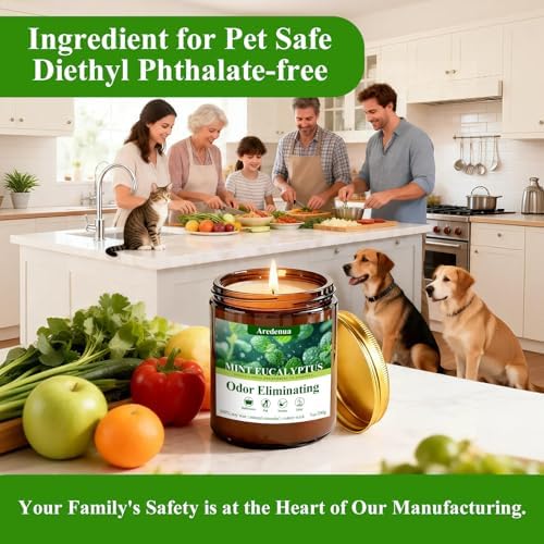 4-Pack Odor Eliminating Candles, 28 oz Soy Scented Candle - Image 3