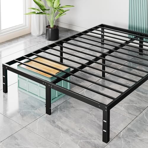 Sweetcrispy Full Bed Frame - 14 Inch Metal Platform Bed Frames for Full Size with Storage Space Under Frame, Sturdy Steel Slat Support, No Box Spring Needed by Sweetcrispy