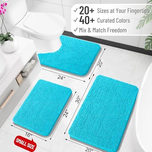 OLANLY Large Bathroom Rugs 47x32, Extra Soft Absorbent Chenille Bath Rugs - Image 2