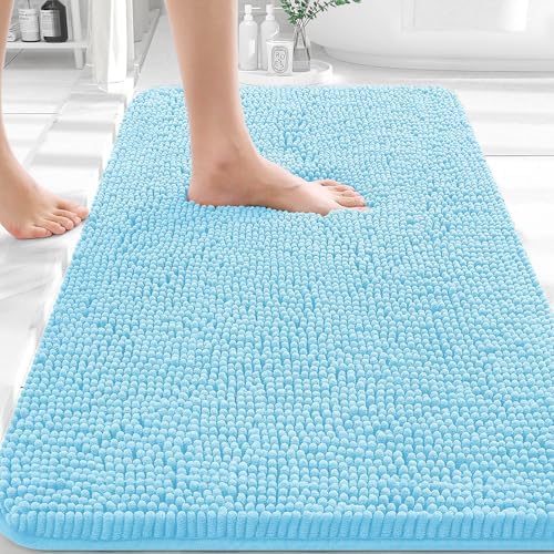 OLANLY Bathroom Rugs 32x20, Extra Soft Absorbent Chenille Bath Rugs by OLANLY