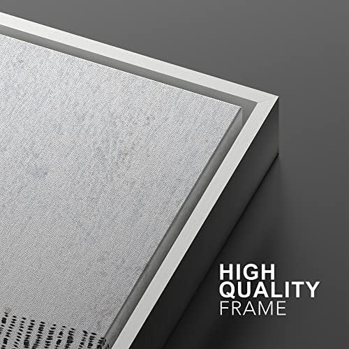 SIGNWIN Framed Canvas Print Wall Art Set Grunge Black & Brown Landscape Abstract Geometric Digital Art Minimalism Modern Art Decorative Boho for Living Room, Bedroom, Office - 24"" x36 x2 White - Image 4