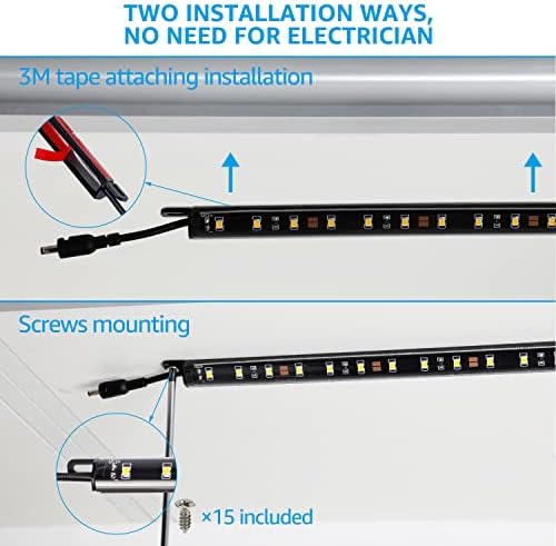 TORCHSTAR 4pcs 12 Inch Voice Control Smart LED Safe Lighting Kit, 5000K - Image 4