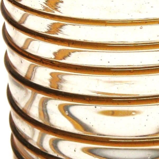 Amber Spiral 14 oz Drinking Glasses (set of 6), Recycled Glass, Lead-free, Toxin-Free (Drinking) - Image 3