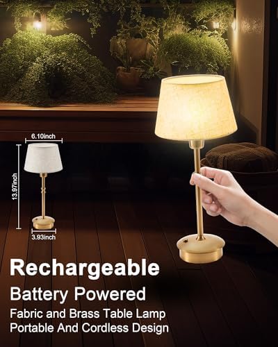 UMEXUS Cordless Rechargeable Table Lamp, Small Battery Operated Table Light - Image 4