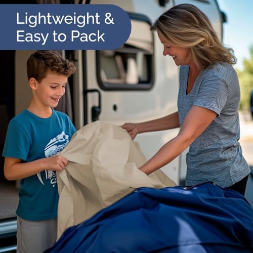 Short Queen Size 4 Piece Bed Sheet Set - RV Short Queen Sheets - Wheat - Image 5