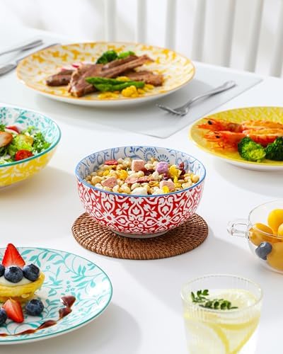 vancasso SELENE Plates and Bowls Set for 6, 24 Pieces Dinnerware Sets, Mircowave and Dishwasher Safe Dishes Set, Porcelain Pastel Dinnerware - Image 6
