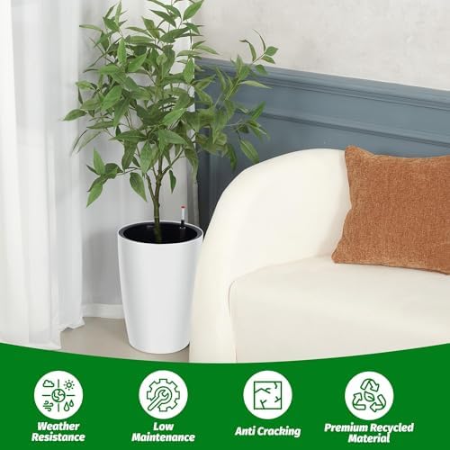 16" Tall Planter Set of 4, Self Watering Pots, Large Planter for Outdoor - Image 6