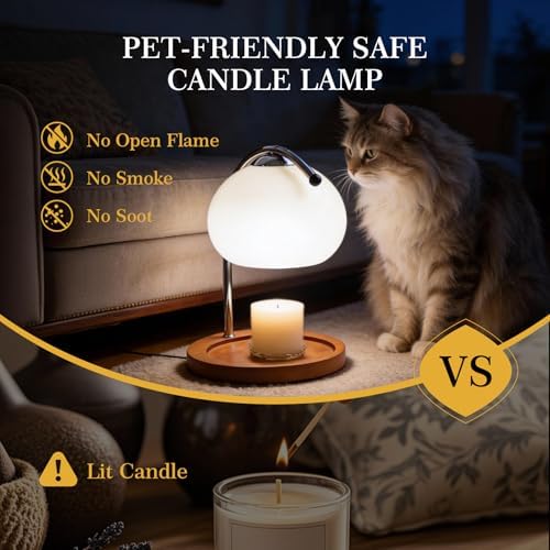 Topyond Candle Warmer Melting Lamp, Wax Melting Table Lamp，Beige - Image 4