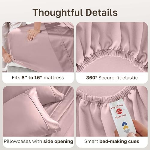 California Design Den Soft 100% Cotton King Size Deep Pocket Sheets Set - Image 4