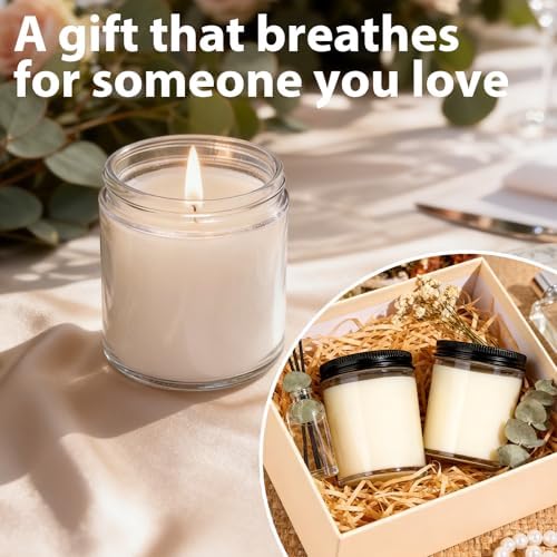 12 PCS 8oz Large Eucalyptus Scented Long Lasting Pure Soy Wax Candles | Calming Home Fragrance | Premium Bulk Gift Set | Wedding Favors, Spa, Hotel & Corporate Events - Image 4