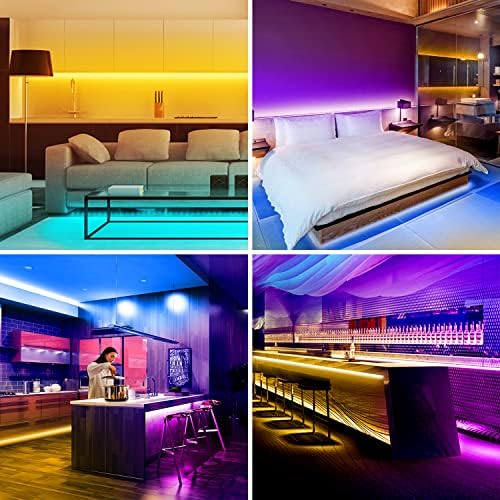 DAYBETTER Led Strip Lights Smart with App Control Remote, 2835 RGB for Bedroom, Music Sync Color Changing for Room Party 200 ft (2 Rolls of 100 ft) - Image 6