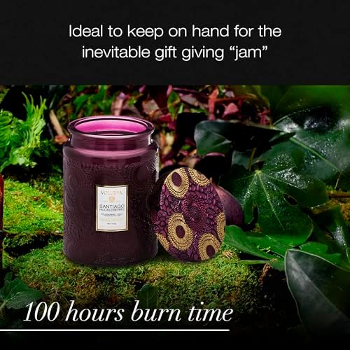 Voluspa Santiago Huckleberry Large Scented Candle Jar 18 Oz, 100 Hr Burn - Image 5
