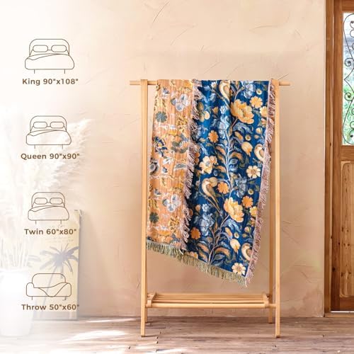 LUTBM Boho Throw Blanket for Bed 60"x80", All Season Cotton Couch Blankets - Image 6