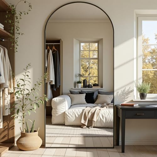Floor Mirror, 76"x34" Oversized Full Length Mirror with Stand,Black - Image 2