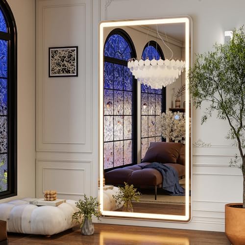 LED Full Length Mirror 71x32 inch Oversized Body Mirrors with Lights - Image 2