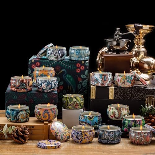 YOROXRG Set 16 Pack Scented Candles Gifts Soy Wax Travel Tin Jar Candles for Home 2.5 OZ Scented Candles for Mom for Christmas, Birthday, Thanksgiving, Mother's Day… - Image 3