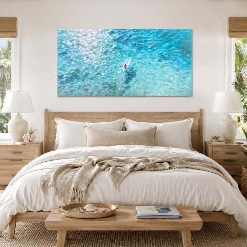 Anolyfi Coastal Ocean Canvas Wall Art for Living Room Wall Decor 40"x20" - Image 5