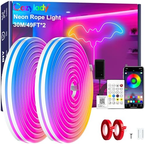 Cozylady RGB Neon Light LED Rope Light (30m/100ft) by CozyladyInc