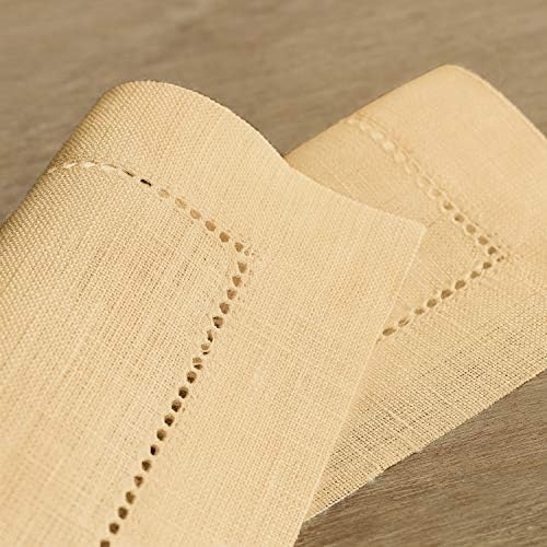 Solino Home 100% Pure Linen Cocktail Napkins Beige, 6 x 6 in, Set of 12 - Image 3