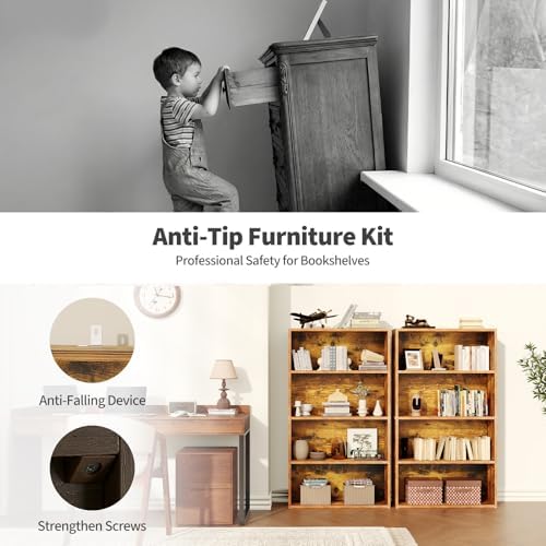 Sweetcrispy 4 Shelf Bookcase Open Display Bookshelf Storage Organizer - Image 6