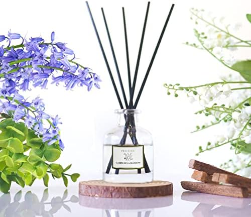 PRISTINE Campanula Blossom/Inspired by Hotel Duke Reed Diffuser for Home | Fresh Blend of Bluebell, Hyacinth, Cloves Reed Diffuser Set, Oil & Reed Diffuser Stick | Home & Office Decor | Fragrance Gift by PristineAroma