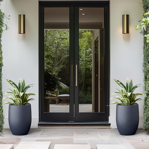 Kante Accent Round Curved Charcoal Concrete Planter 12.6" Dia, Outdoor - Image 5