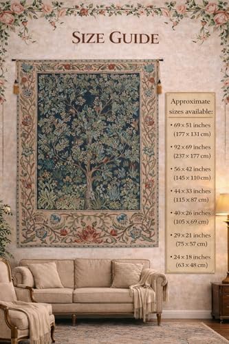 William Morris Tree of Life Tapestry Wall Hanging 40 x 26 in - Image 2