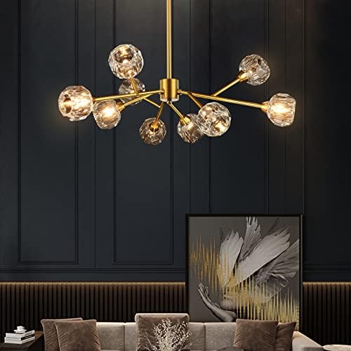 Weesalife Sputnik Chandeliers for Dining Room，9 Lights D30 Inch by Weesalife