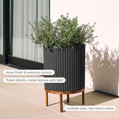 Veradek Demi Series Raised Planter - Round Planter with Stand - Image 4