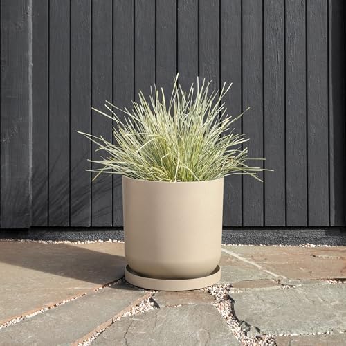 Veradek Mason Series Lima Planter & Drip Tray - Large Round Outdoor Planter - Image 4