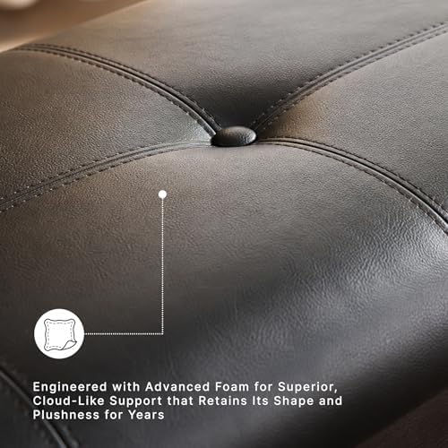 Signature Design by Ashley Haddigan 1-Piece Dining Bench, Faux Leather - Image 5