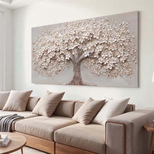Canvas Wall Art Decor Prints Botanical Wall Art Pictures for Living Room Modern Large Tree of Life Wall Art Prints Artwork for Walls Bedroom Office Decor 24" X 48"Printed Decorative Painting by TQJYILUFAART