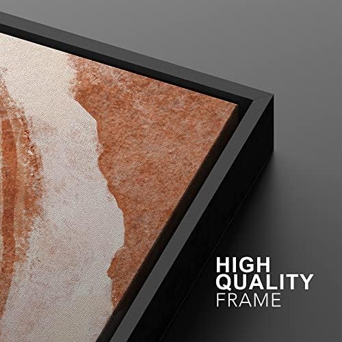 SIGNWIN Framed Canvas Print Wall Art Set Orange Closeup Wood Tree Ring Details Nature Wilderness Illustrations Modern Art Rustic Colorful Ultra for Living Room, Bedroom, Office - 24"" x36 x2 Black - Image 4